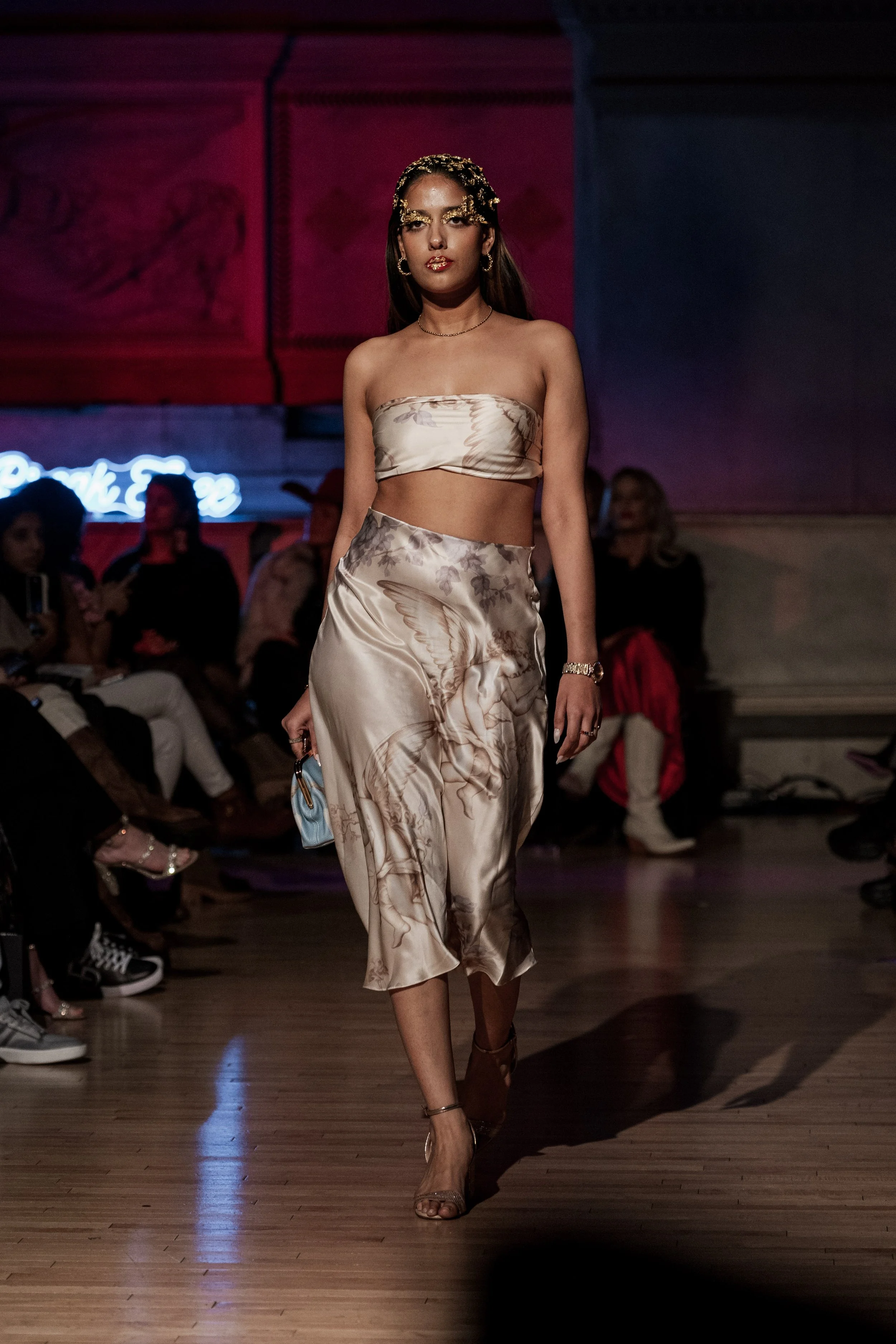 Heaven Toile Silk Maxi Skirt