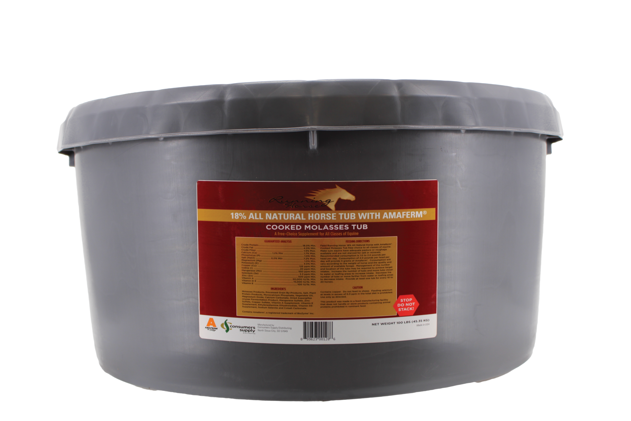 18% All-Natural Horse Tub with Amaferm®
