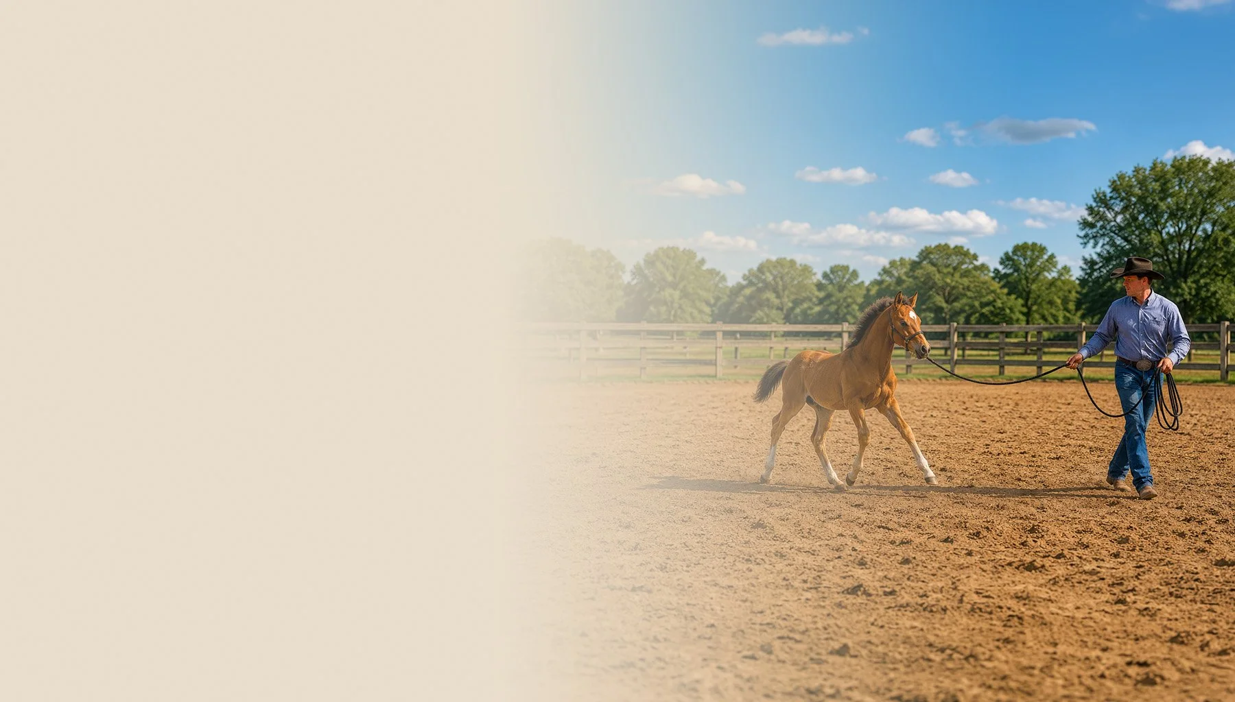 Running Horse Mare and Foal Header.