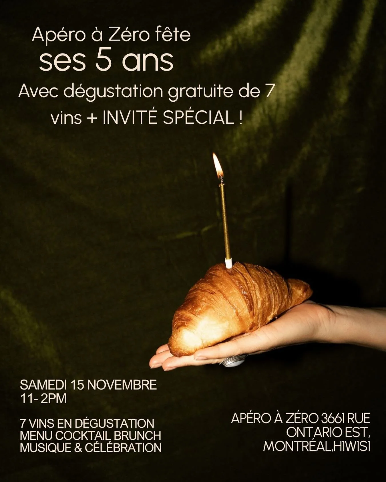 🎂 5 ans, &ccedil;a se f&ecirc;te en grand !!! 

Ce samedi 15 novembre, venez lever votre verre avec nous pour une d&eacute;gustation exclusive et GRATUITE de 7 vins d&eacute;salcoolis&eacute;s, anim&eacute;e par un sommelier invit&eacute; et un impo