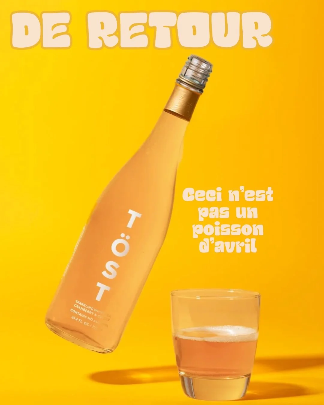Vous pensiez que c&rsquo;&eacute;tait un poisson d&rsquo;avril..Mais non. 

🥂 T&Ouml;ST est officiellement de retour.

Apr&egrave;s plus d&rsquo;un an et demi sans stock,notre meilleur vendeur depuis le tout d&eacute;but est enfin revenu.

Celui que