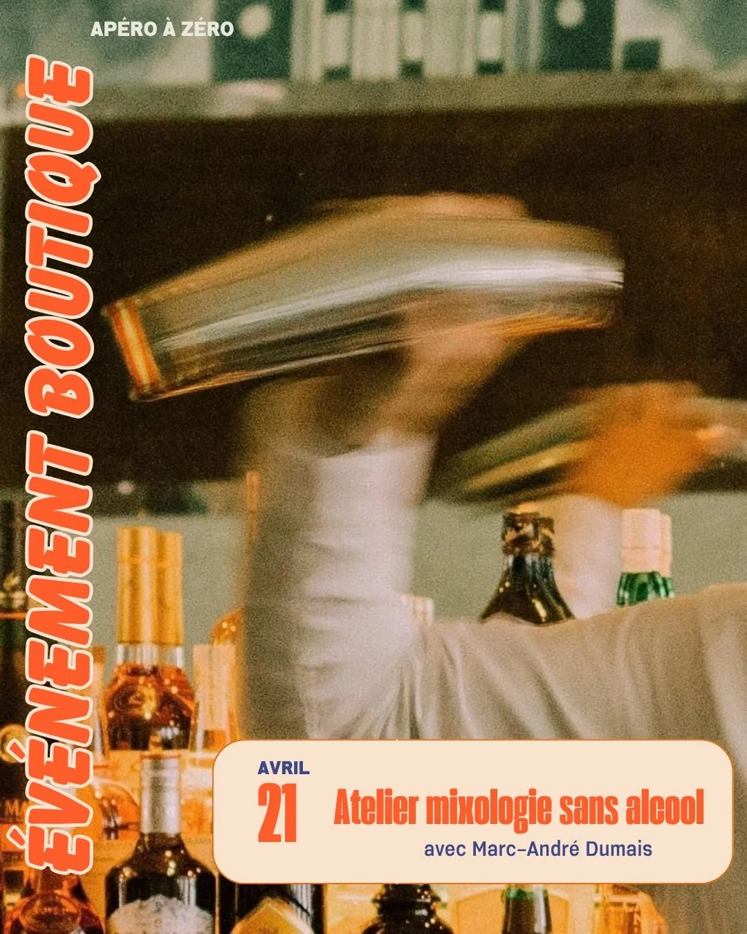 Mardi prochain 👀
 Il reste seulement quelques places pour notre atelier de mixologie sans alcool 🍸

Apprenez &agrave; cr&eacute;er 3 cocktails, d&eacute;couvrez nos meilleurs ingr&eacute;dients et vivez l&rsquo;exp&eacute;rience avec @m_a_dumais no