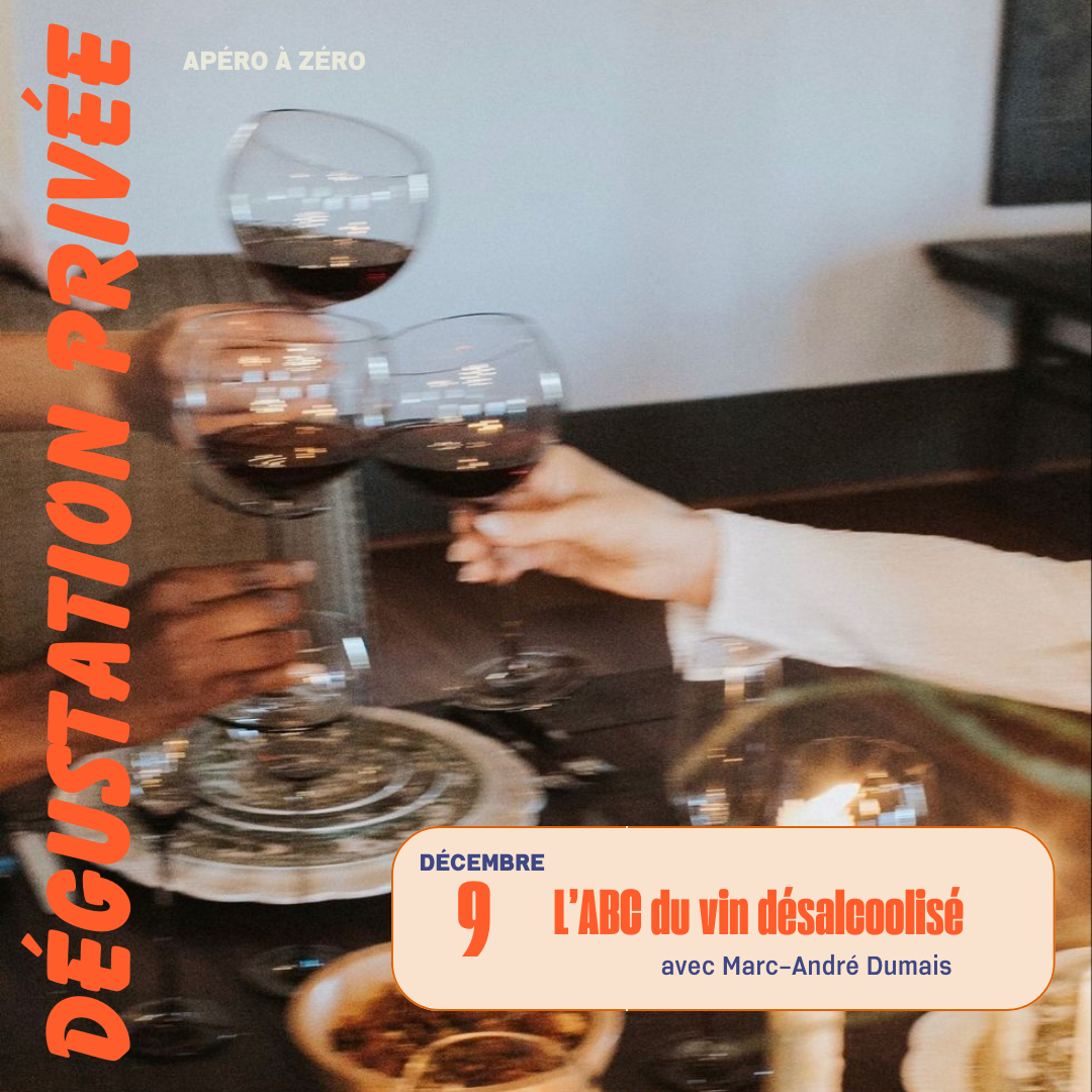 Soirée Dégustation privée - L'ABC du vin désalcoolisé (9 décembre)