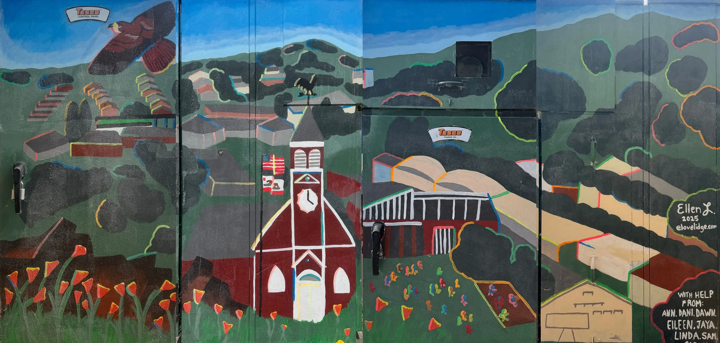 Novato Utility Box featuring local history, nature, and events