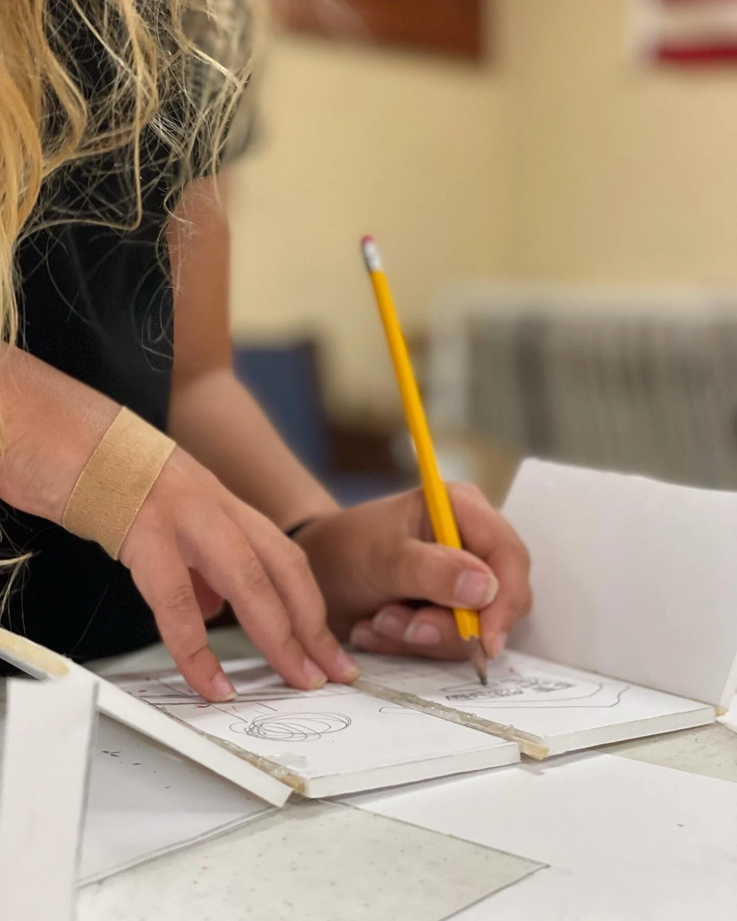 Designing sets and creating puppet pets! #creativeminds #carolinacreativearts