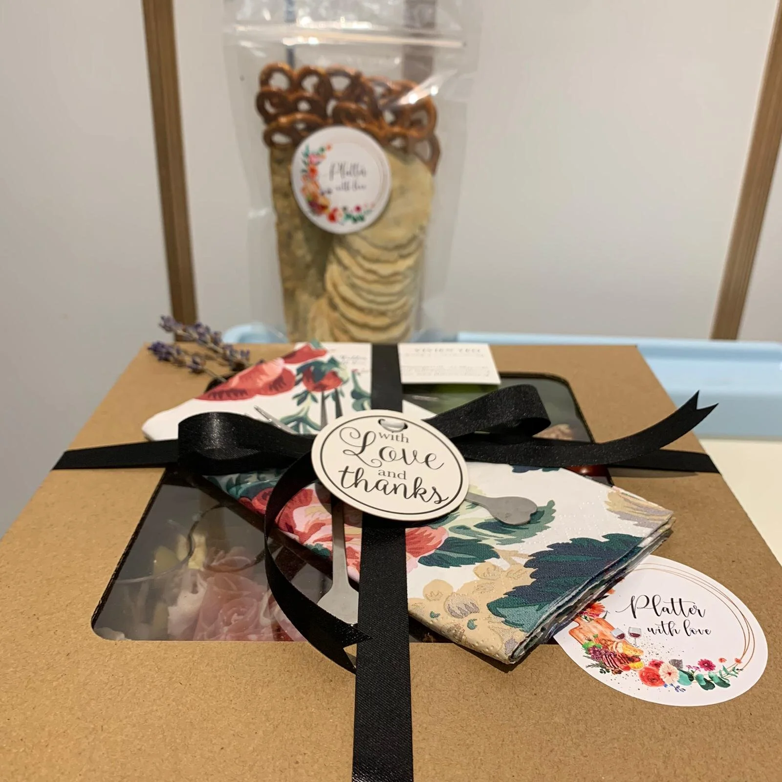 An anniversary celebration with a pretty platter made with so much love