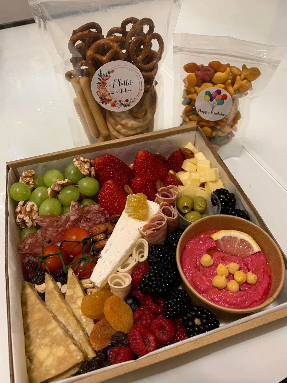 A palatable platter with superb taste - love the signature beet hummus &amp; truffle brie