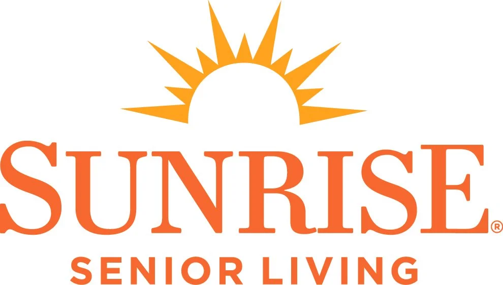 Sunrise Senior Living logo with a sun graphic