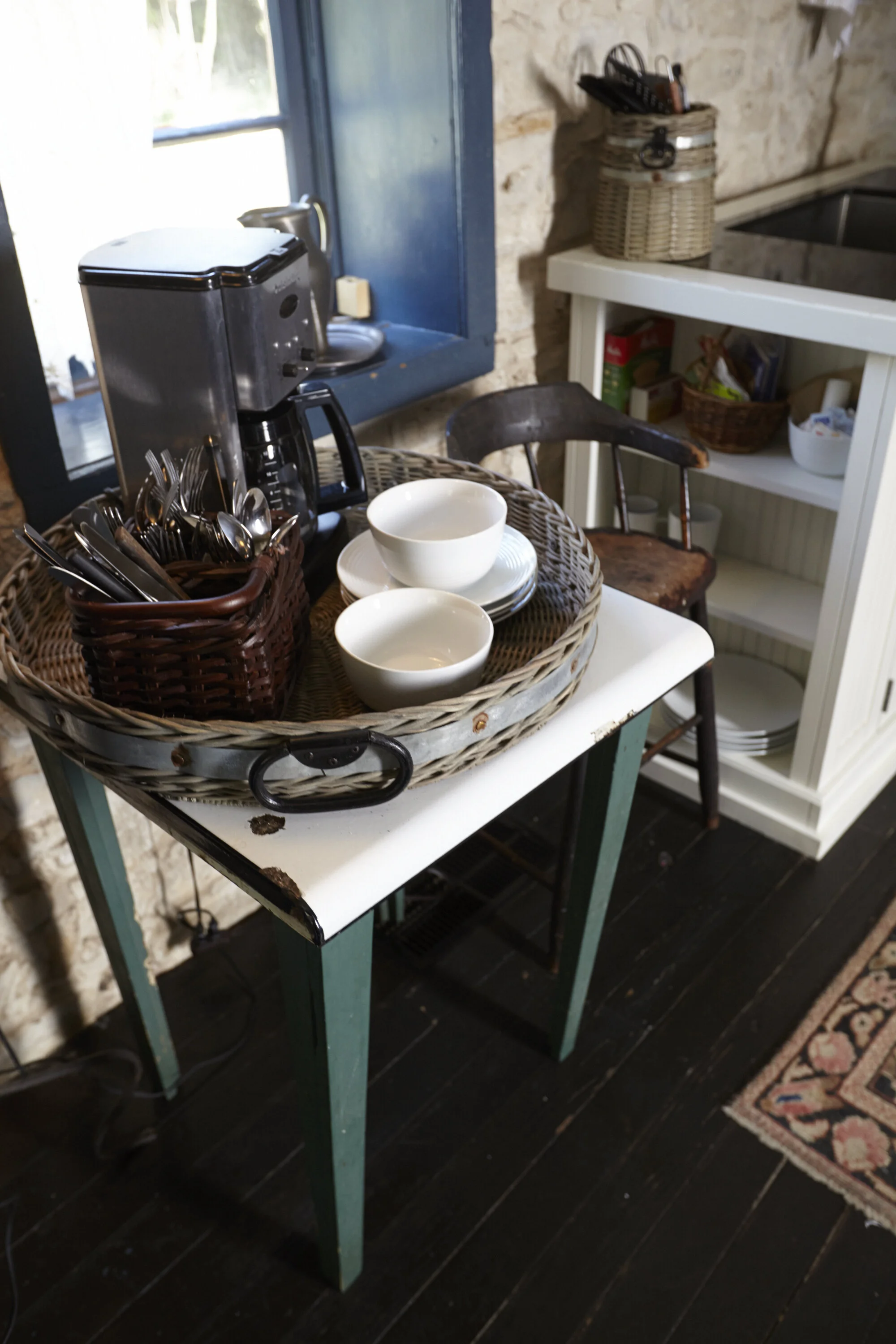 detail shot of coffee station