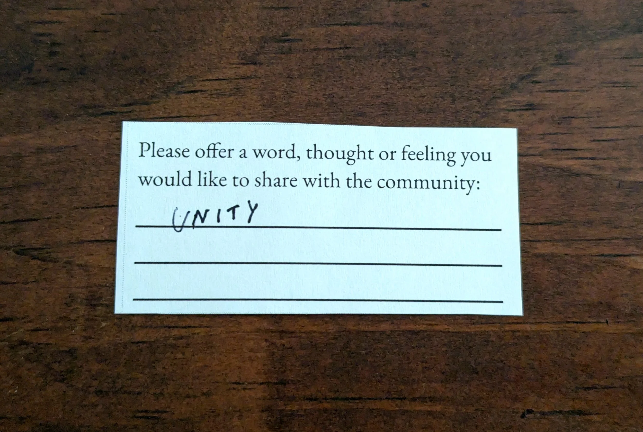 Offering 023 - "UNITY"