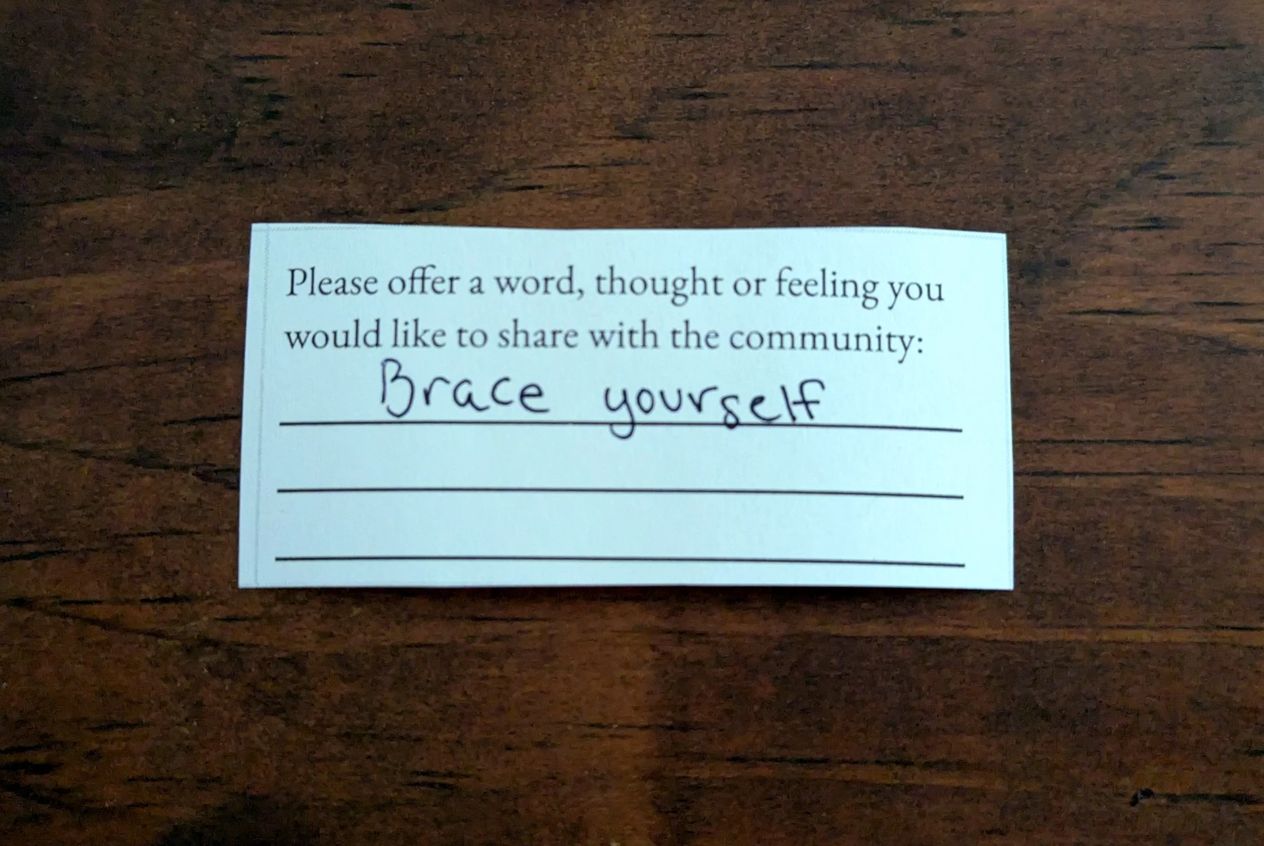 Offering 060 - "Brace yourself"