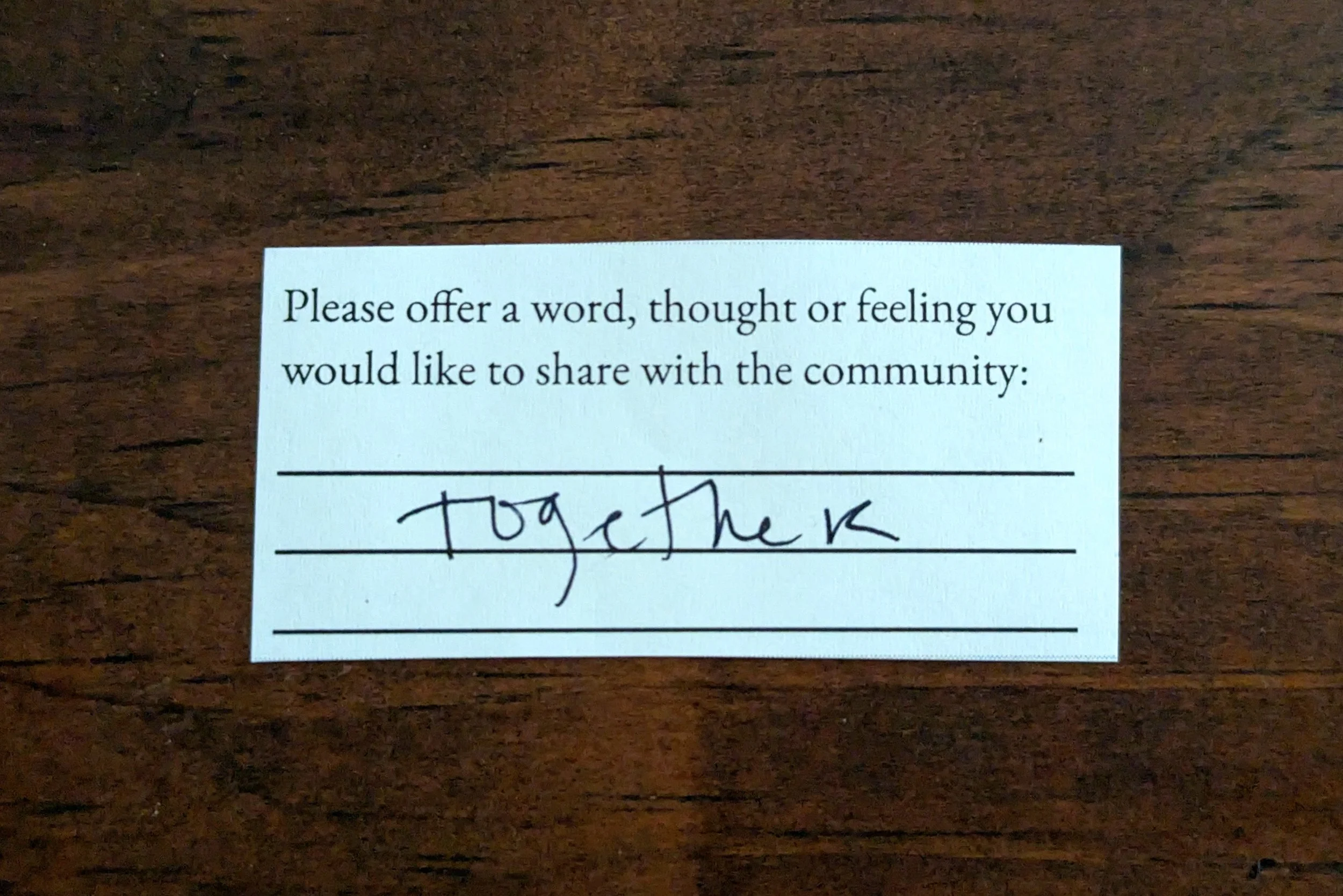 Offering 025 - "Together"