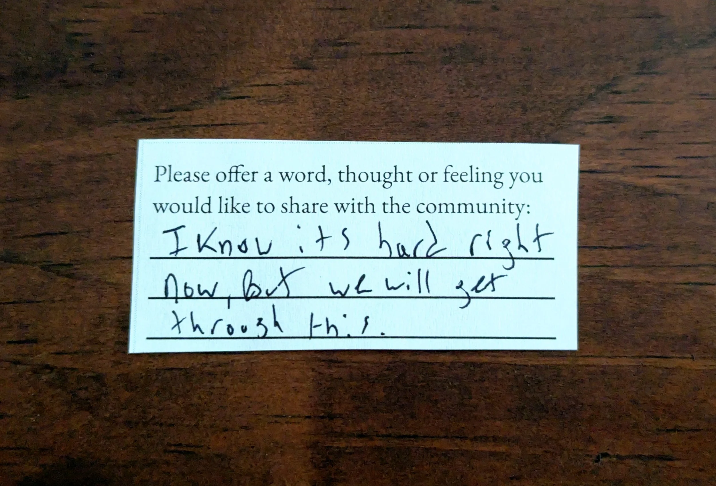 Offering 069 - "I know its hard right now, But we will get through this."