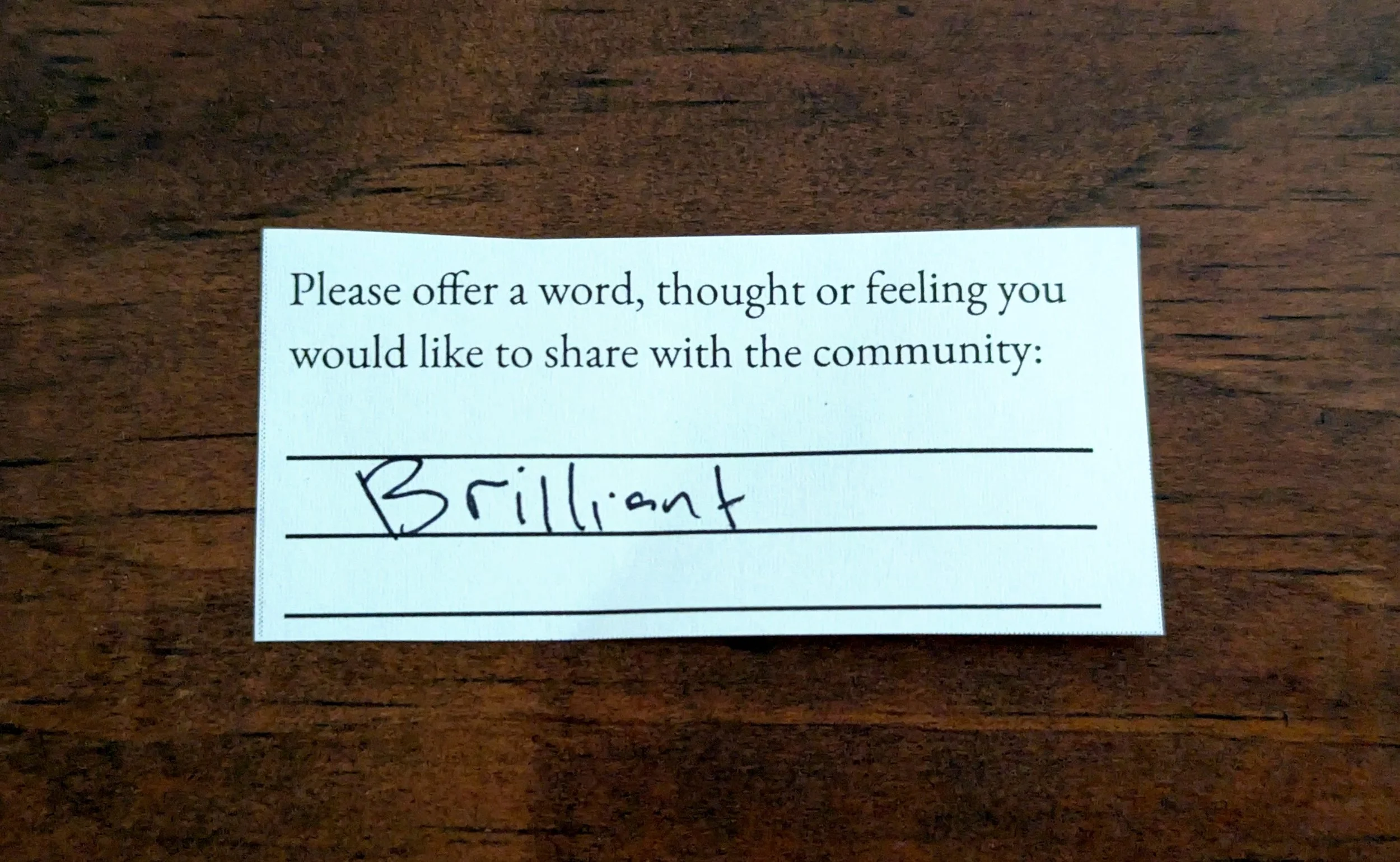 Offering 010 - "Brilliant"