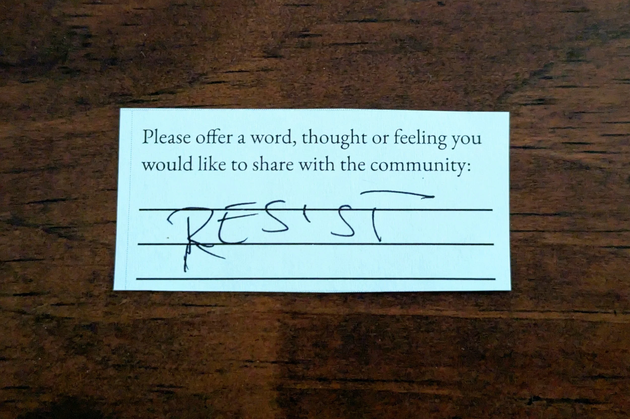 Offering 086 - "RESIST"