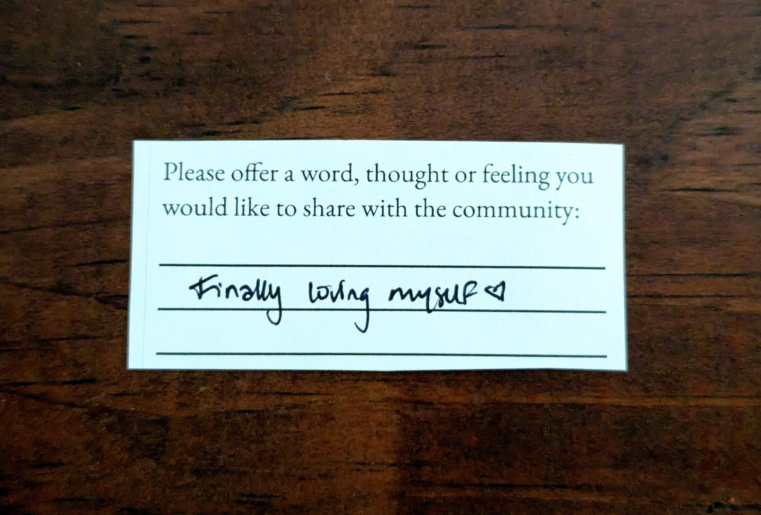 Offering 037 - "Finally loving myself"