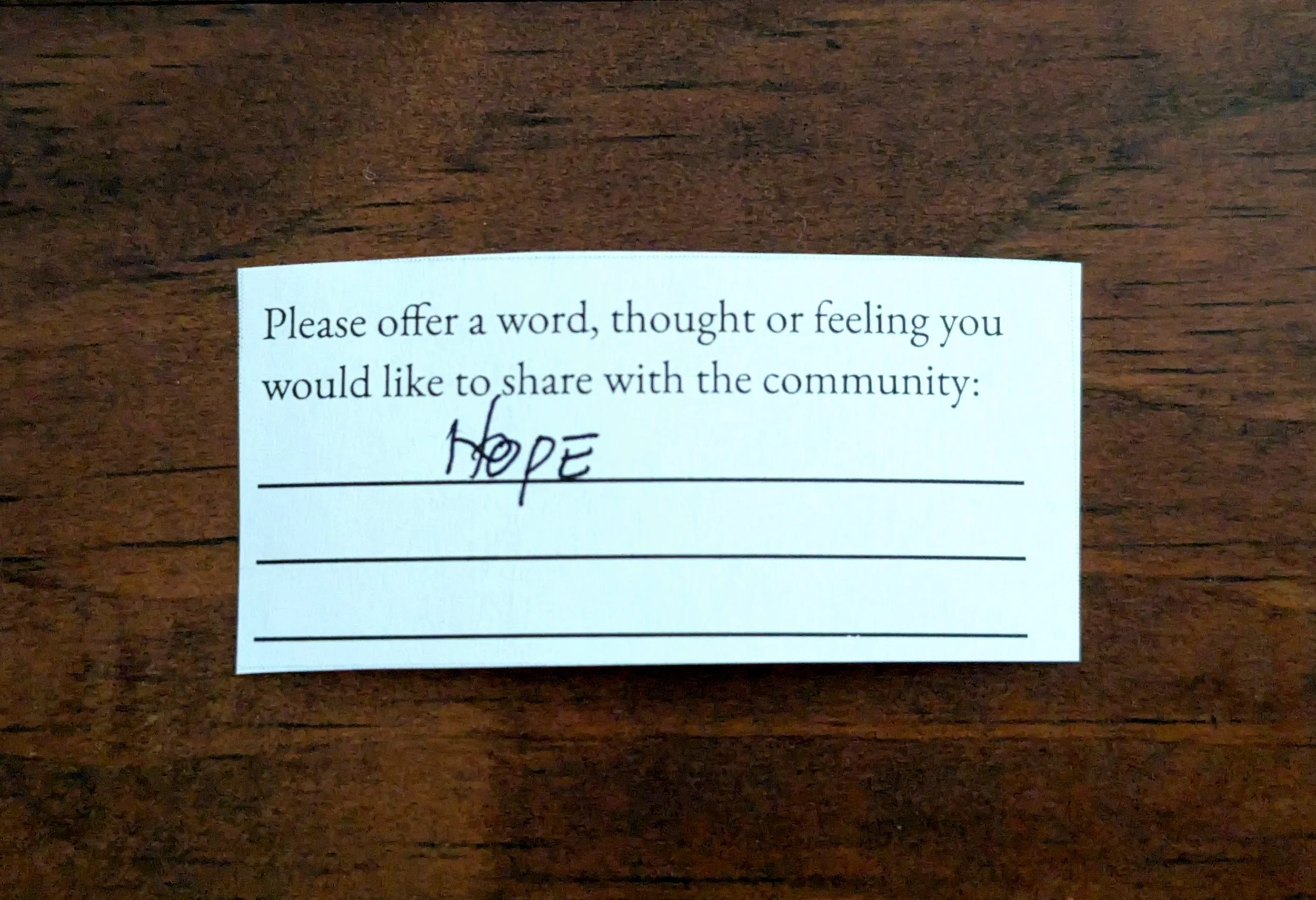 Offering 041 - "HOPE"