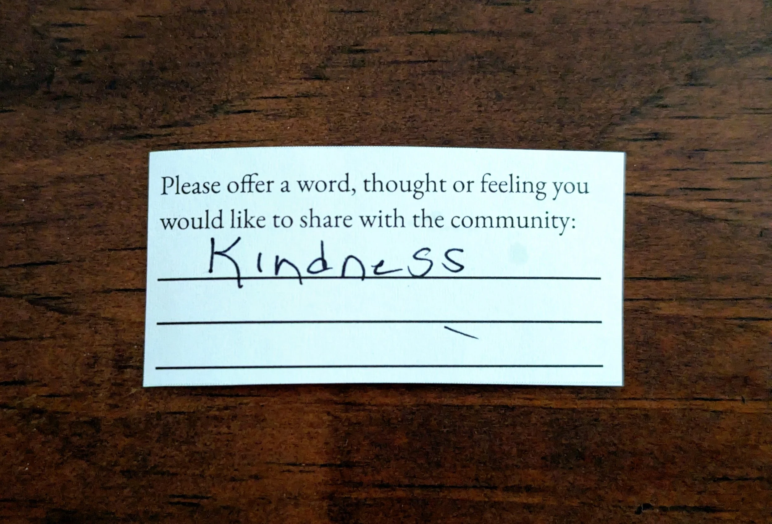 Offering 012 - "Kindness"