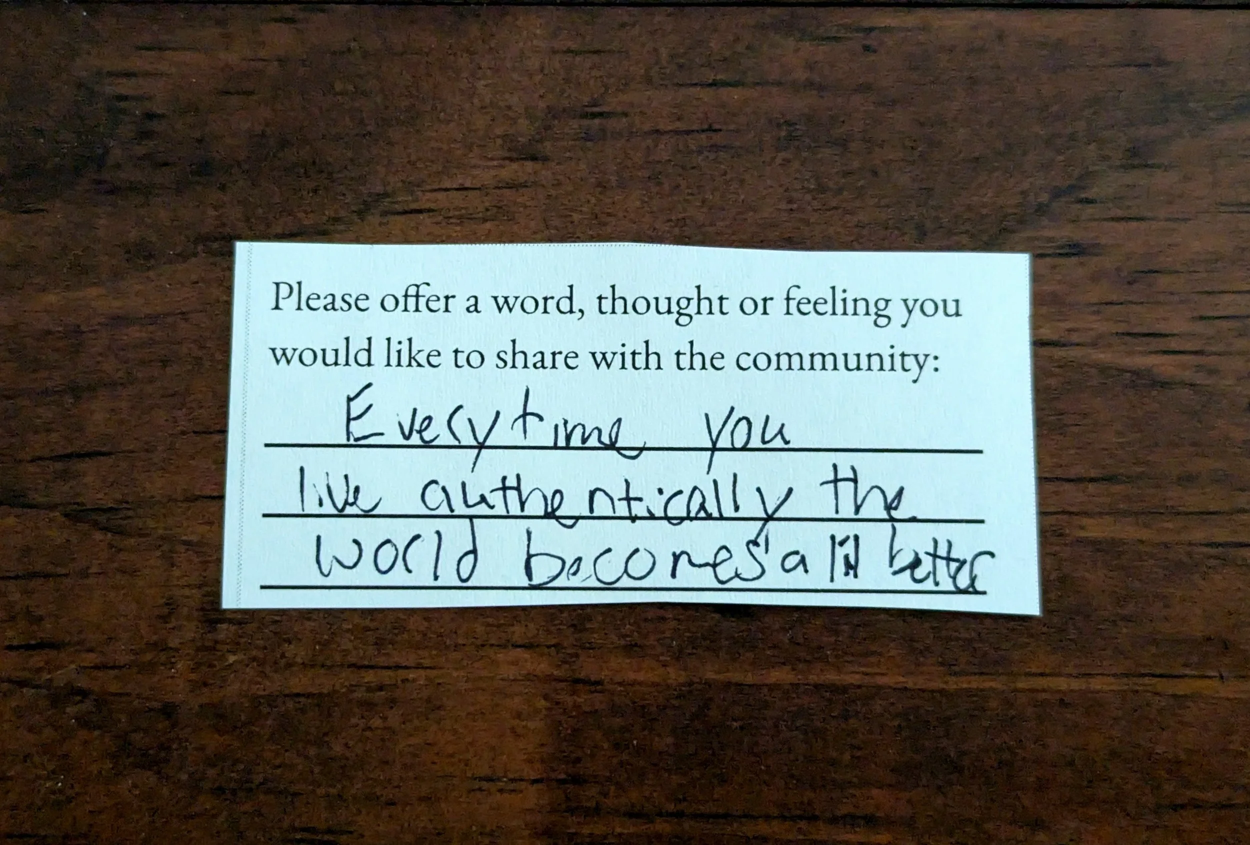 Offering 024 - "Everytime you live authentically the world becomes a lil better"