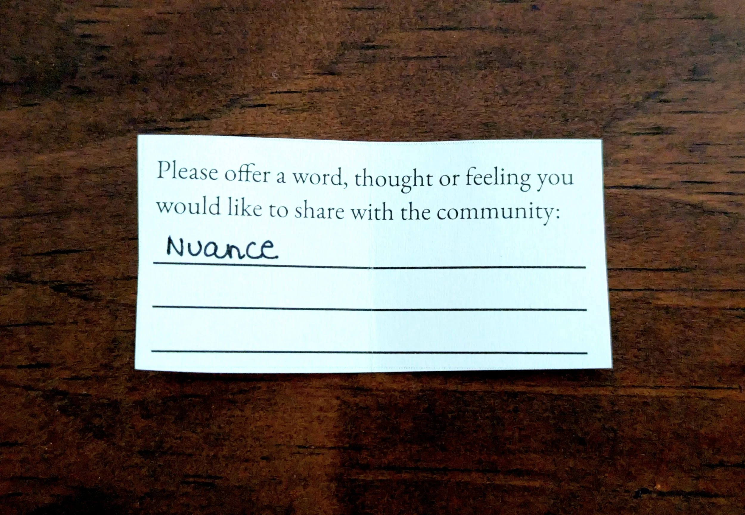 Offering 036 - "Nuance"