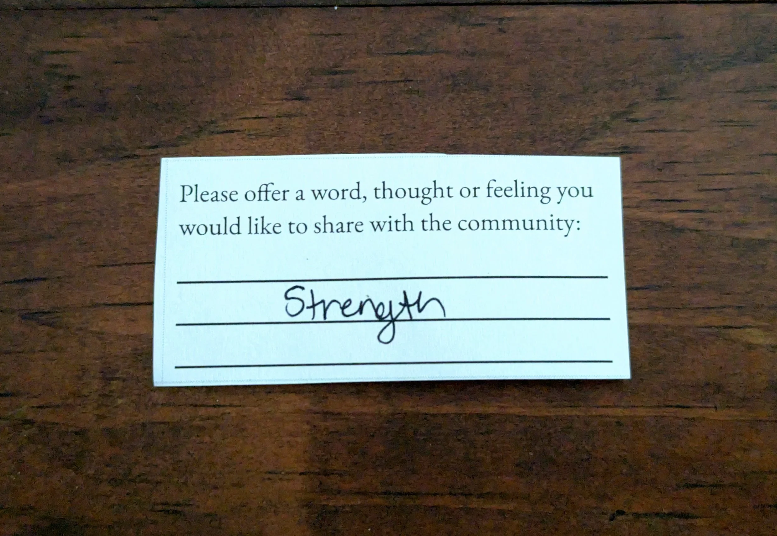 Offering 084 - "Strength"