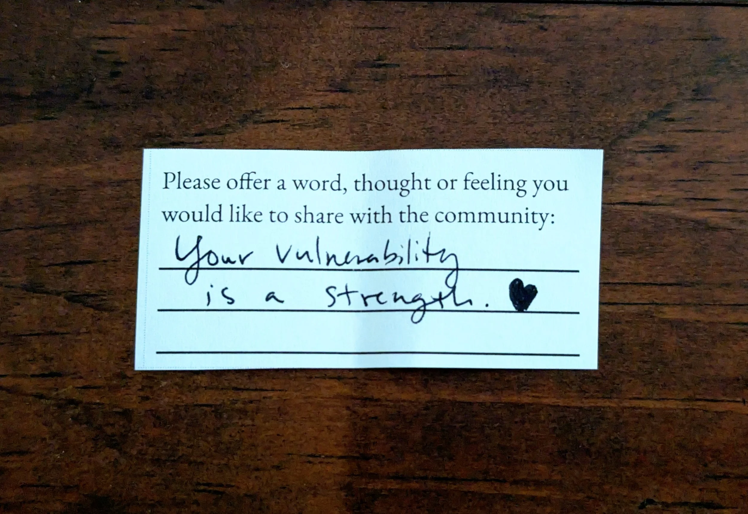 Offering 033 - "Your vulnerability is a strength."