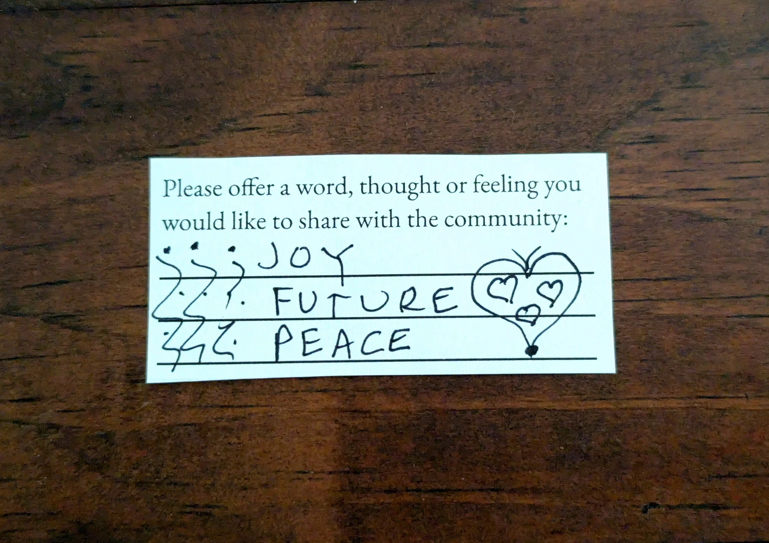 Offering 080 - "JOY FUTURE PEACE"
