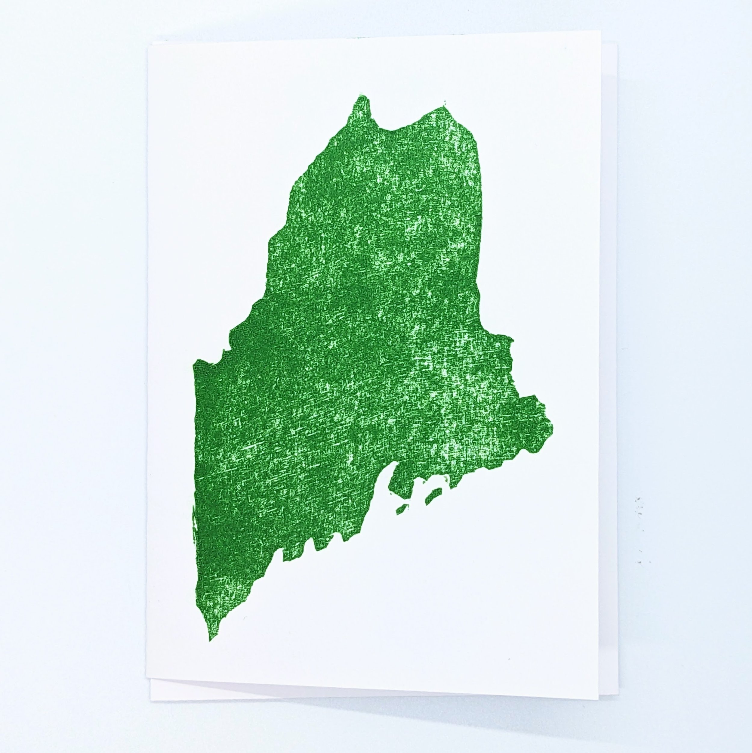Maine - Block Printed Card