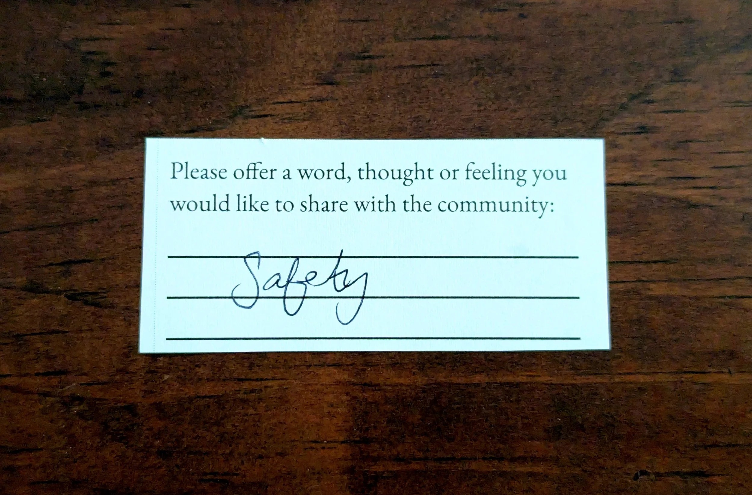 Offering 078 - "Safety"