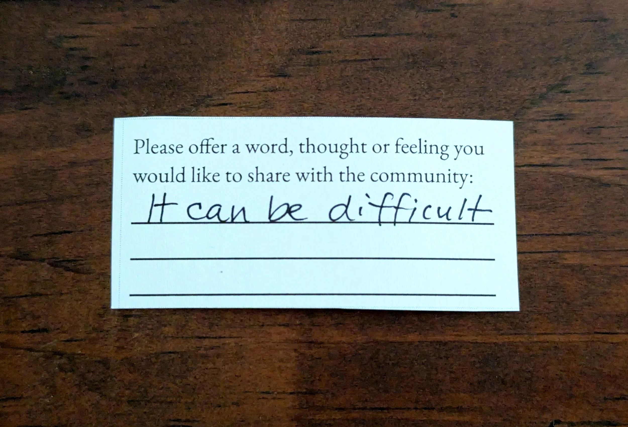 Offering 046 - "It can be difficult"
