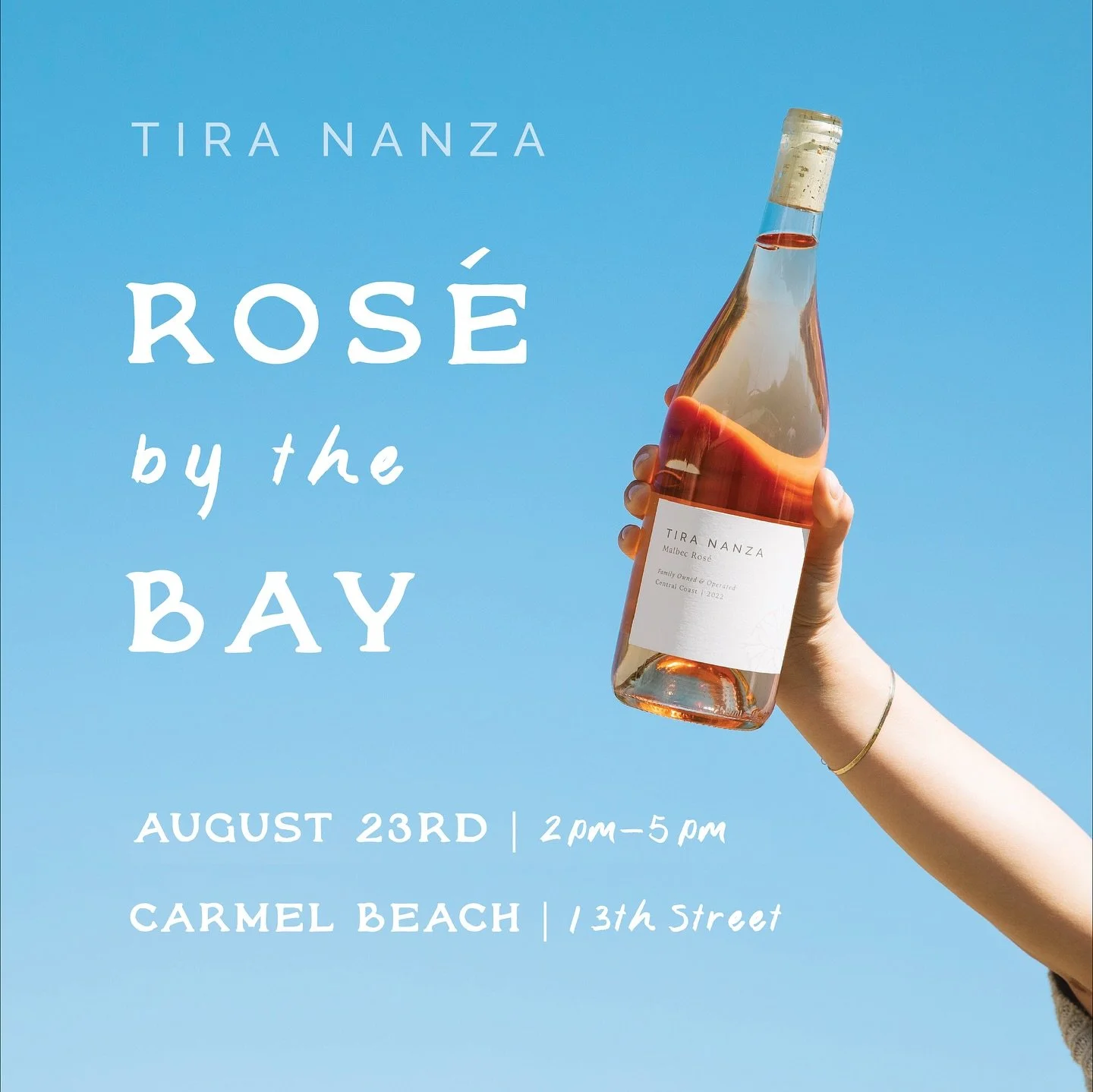 Ros&eacute; by the Bay is back! 🌊 Join us as we pour our 2024 Malbec Ros&eacute; on Carmel Beach. Let&rsquo;s toast to summer with our toes in the sand and Ros&eacute; in hand ✨ We hope to see you there! Get your tickets now at tirananza.com/events 