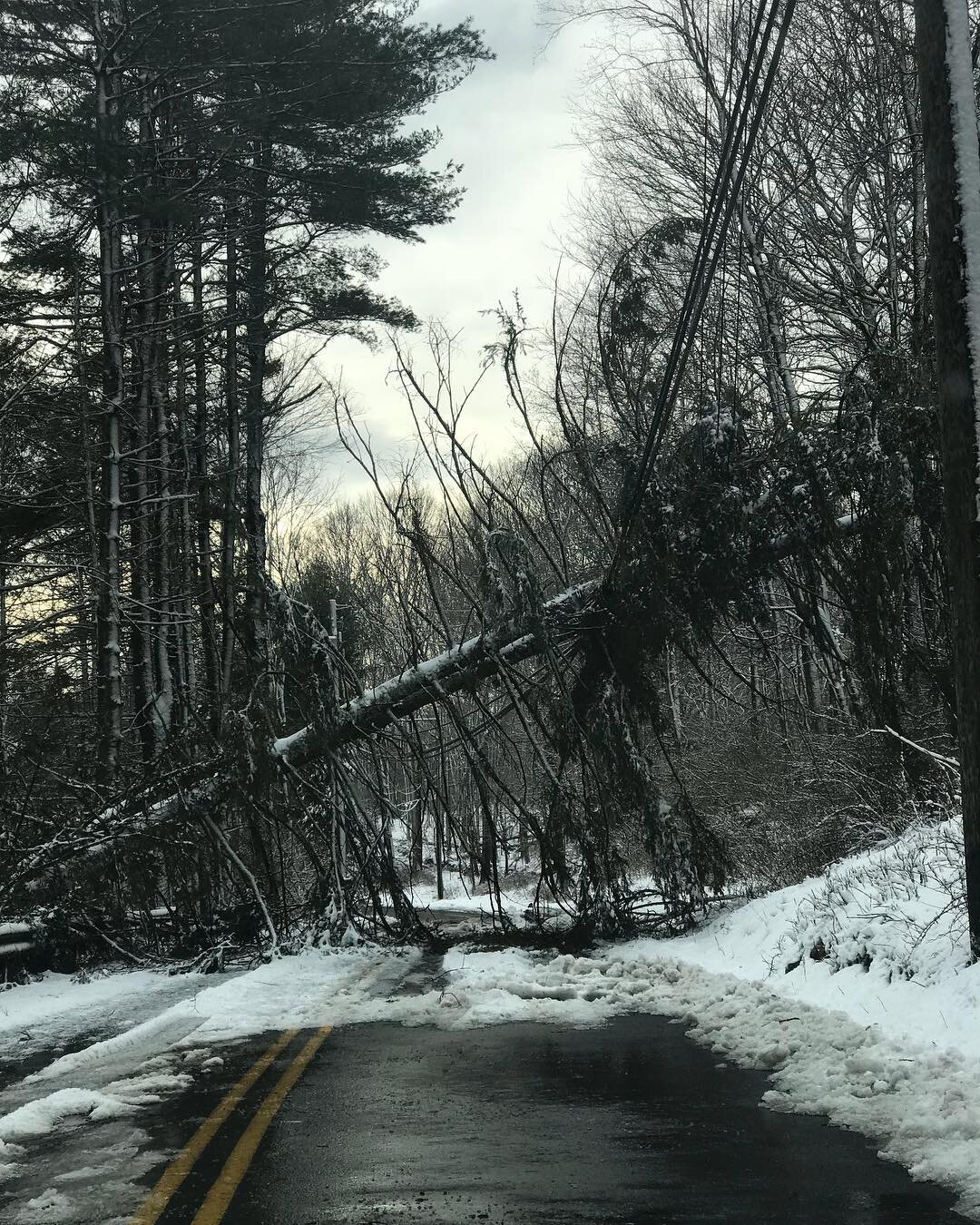 Taking the long way home. #noreaster #nopower #ridgefieldct