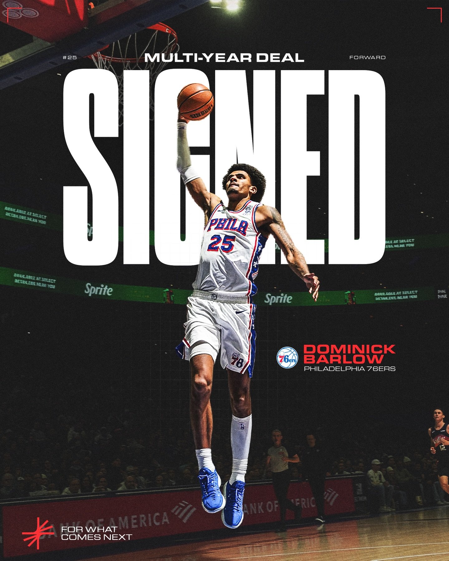 Congratulations @showtime.dominick on signing a multi-year deal with the @sixers 📈

#ForWhatComesNext