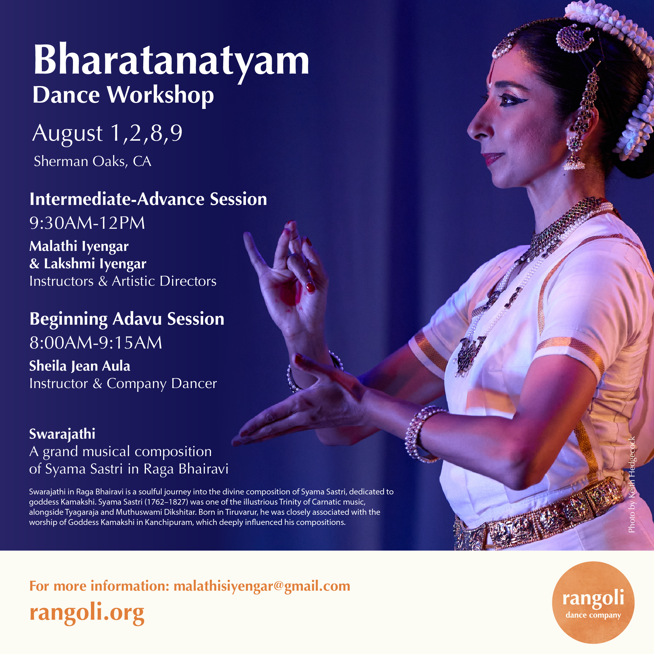 Bharatanatyam Dance Workshop (Beginning Adavu)