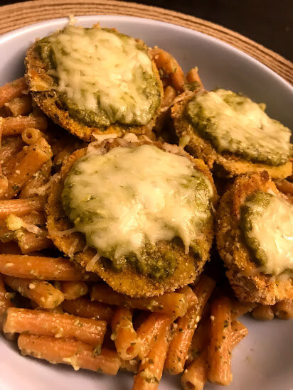Pesto Eggplant Parmesan