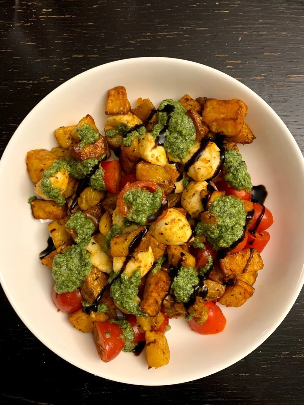 Potato Caprese Salad with Homemade Pesto