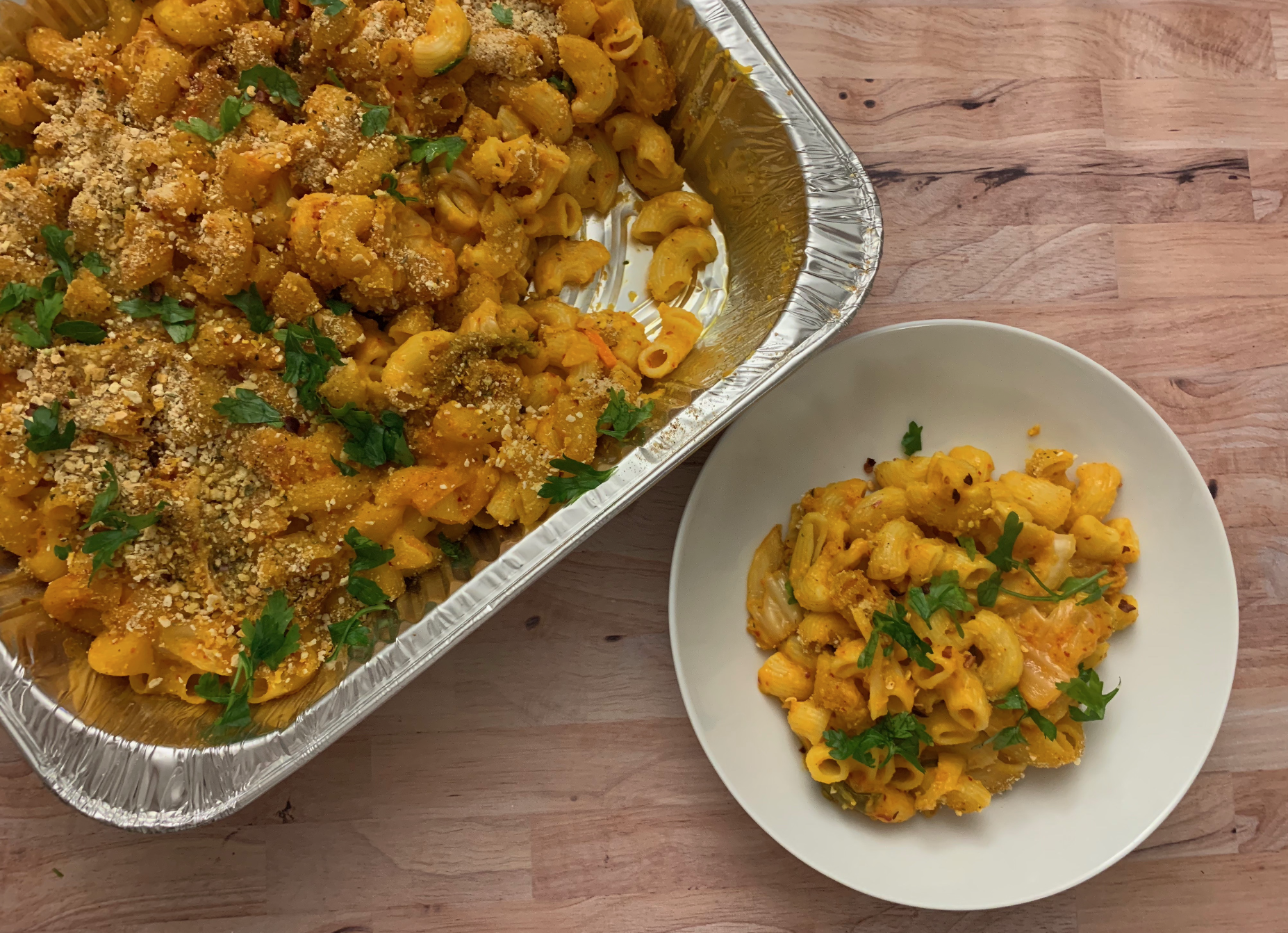 Vegan Kimchi Mac and "Cheese"