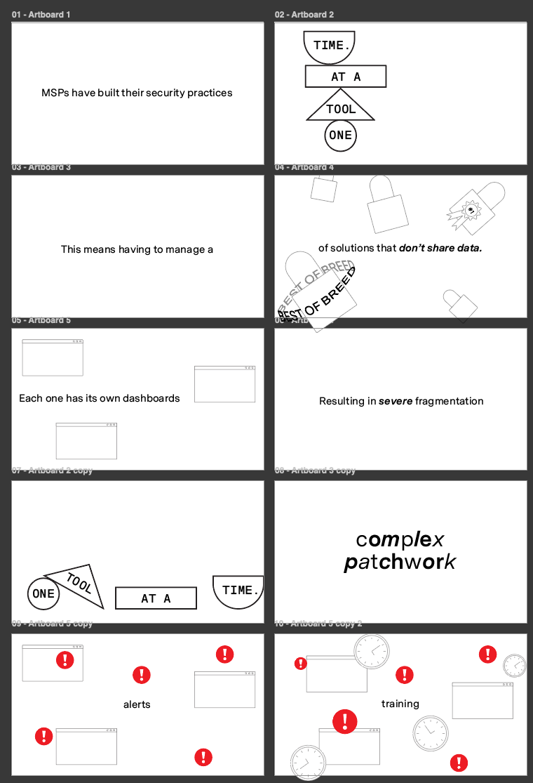 Very early storyboarding.