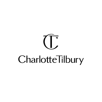 Charlotte Tilbury logo with a stylized 'C' and 'T' above the brand name.