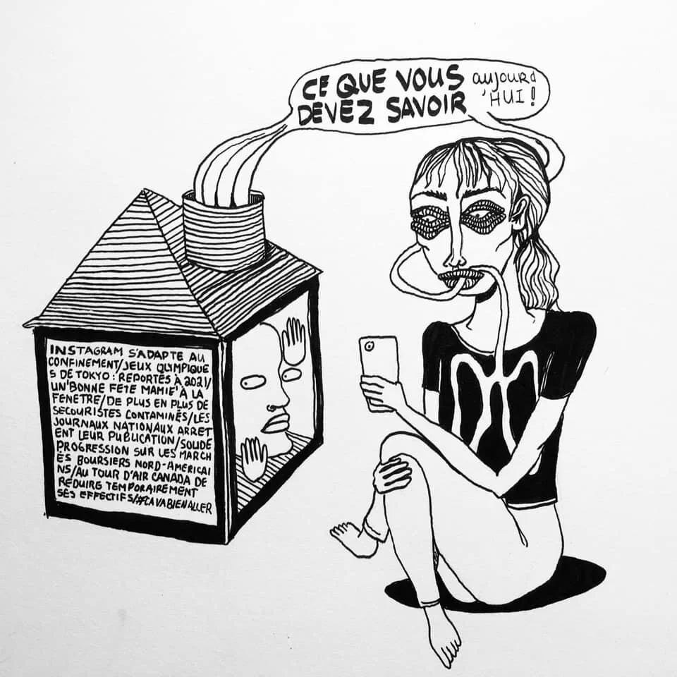  Illustration : Emmanuelle Gingras   Texte :  Les frivoles   