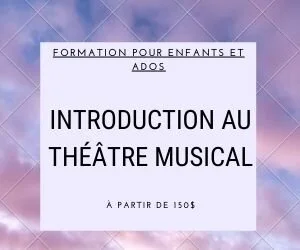 Formation pour enfants et ados : introduction au théâtre musical 