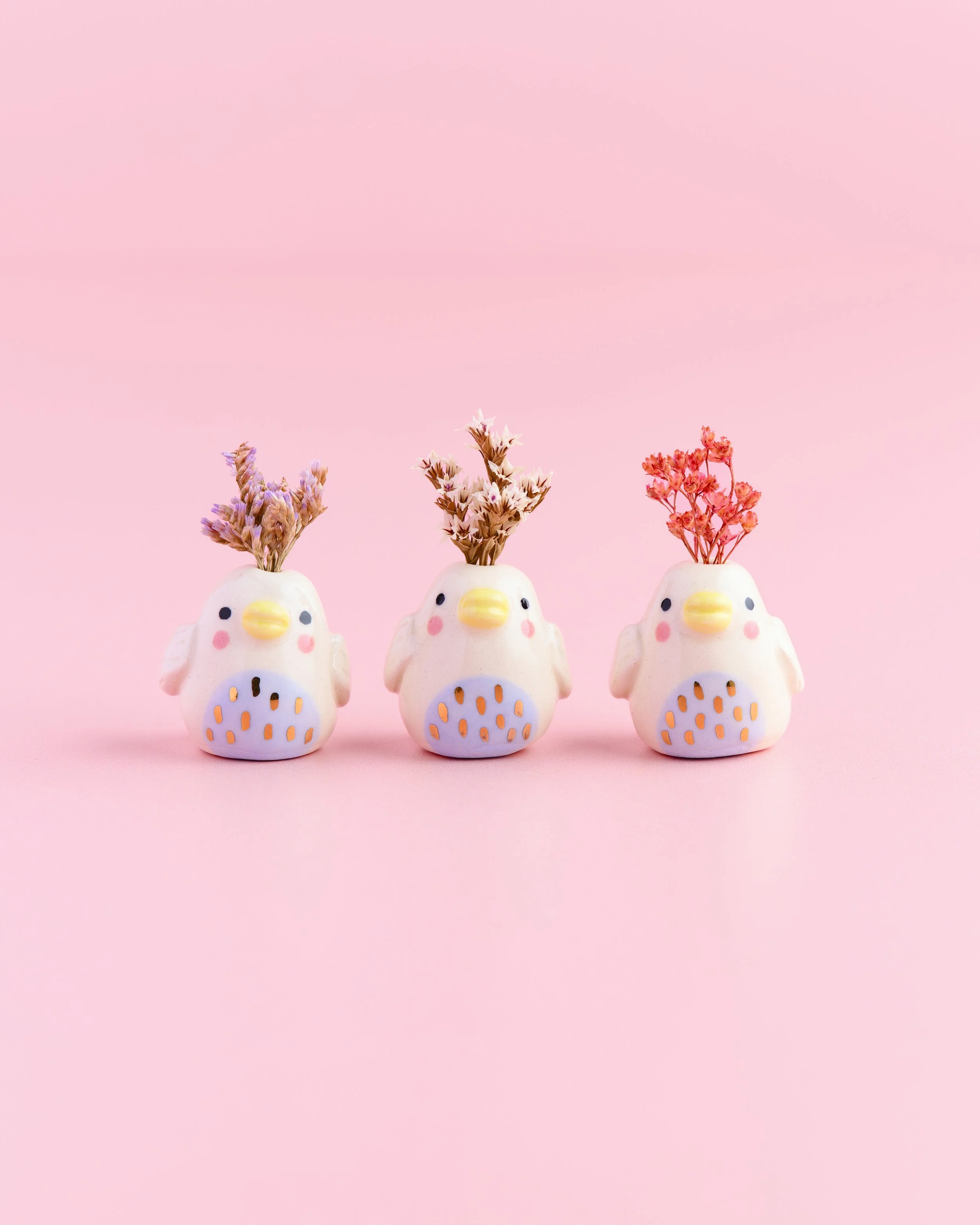 Baby Blue Bird Mini Vase