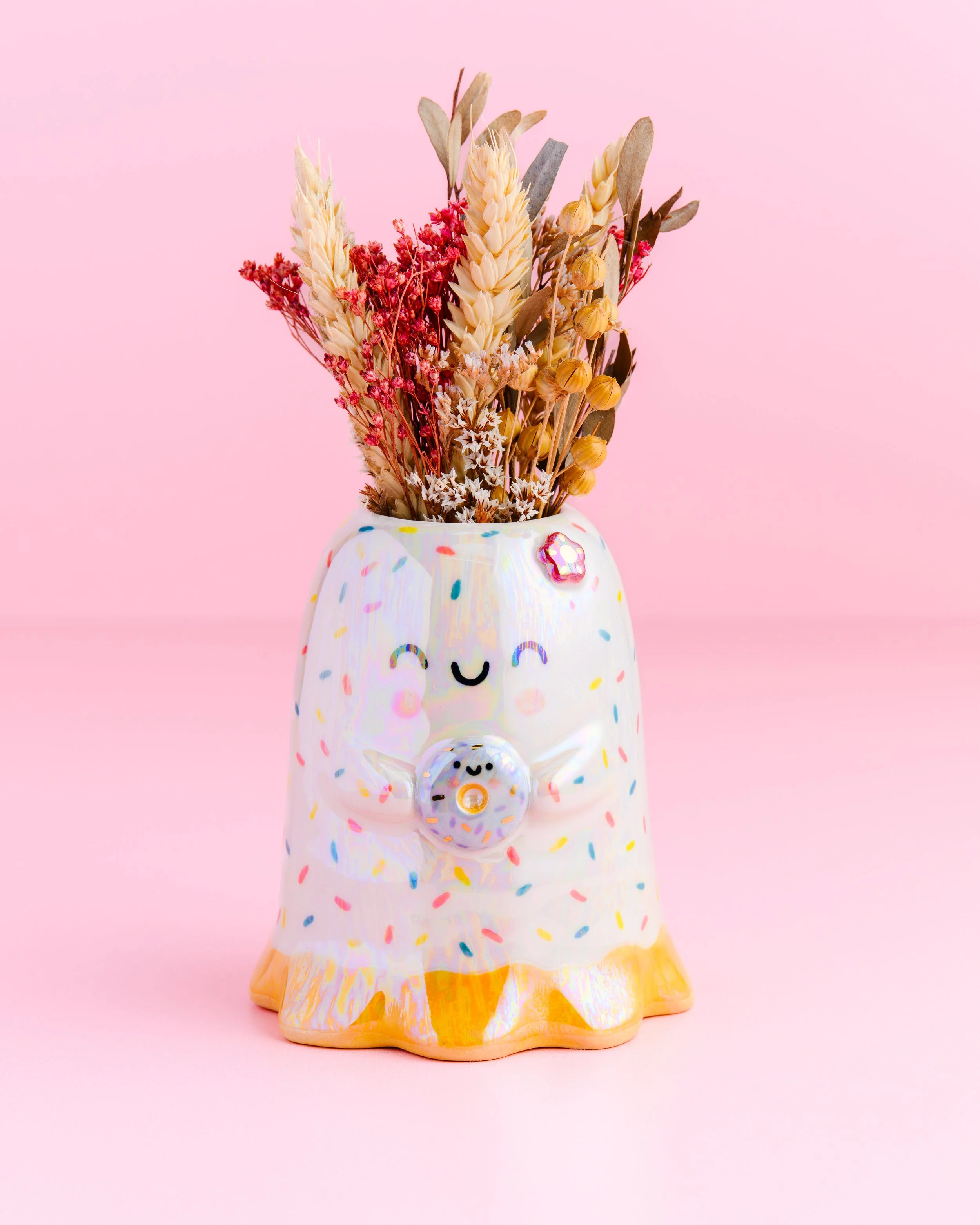 Super Sprinkled Ghost Vase
