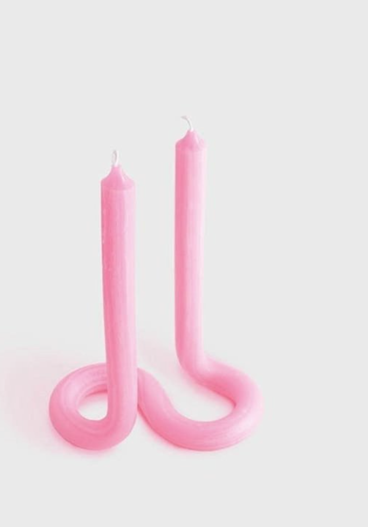Lex Pott Twist Candle in Pink