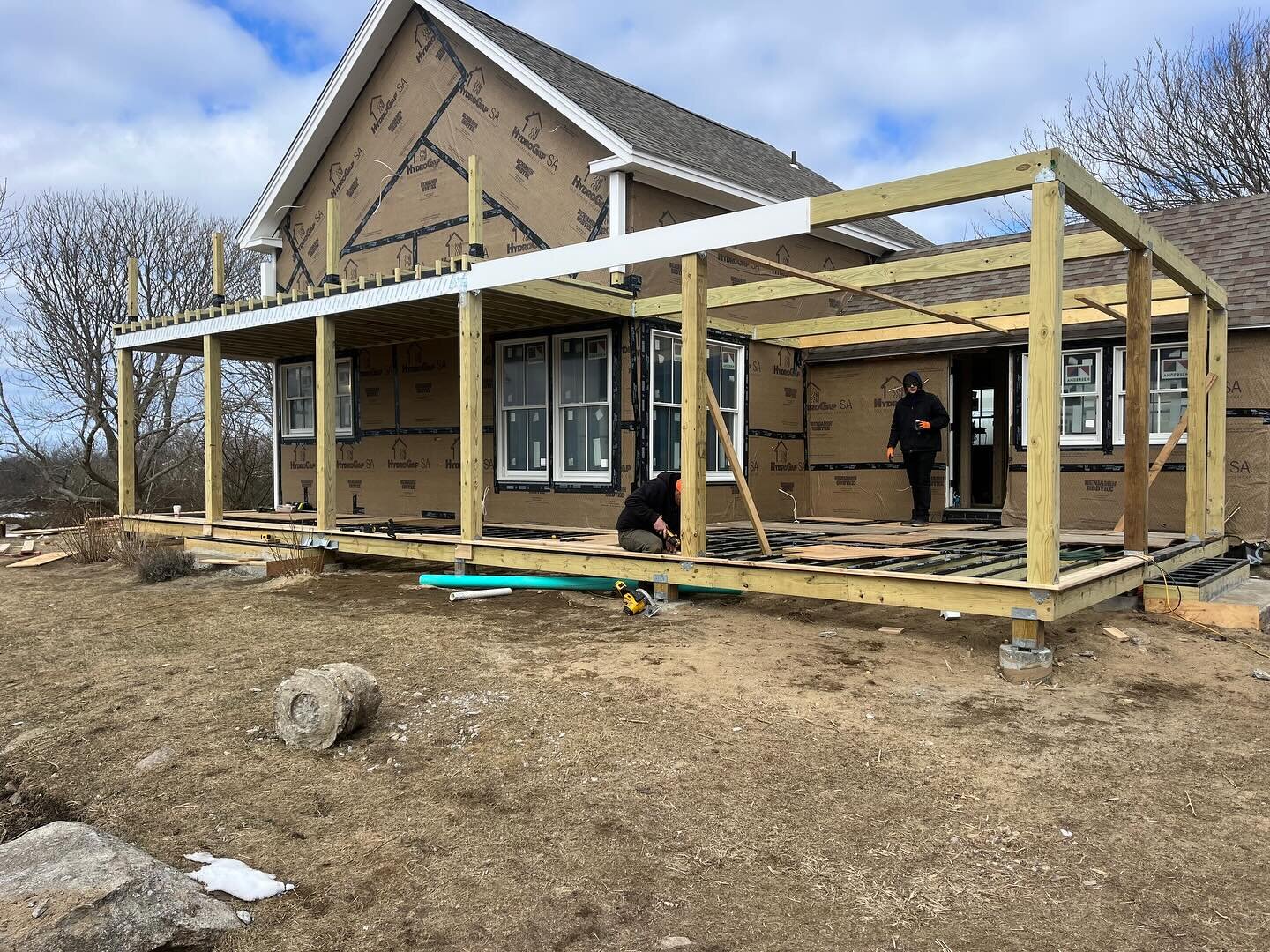 CONSTRUCTION UPDATE - BLOCK ISLAND EDITION
Progress photos are rolling in from the builder on our Block Island renovation. Breathing some new life into this old farmhouse on a beautiful pastoral site on the island's south side with a fantastic view t