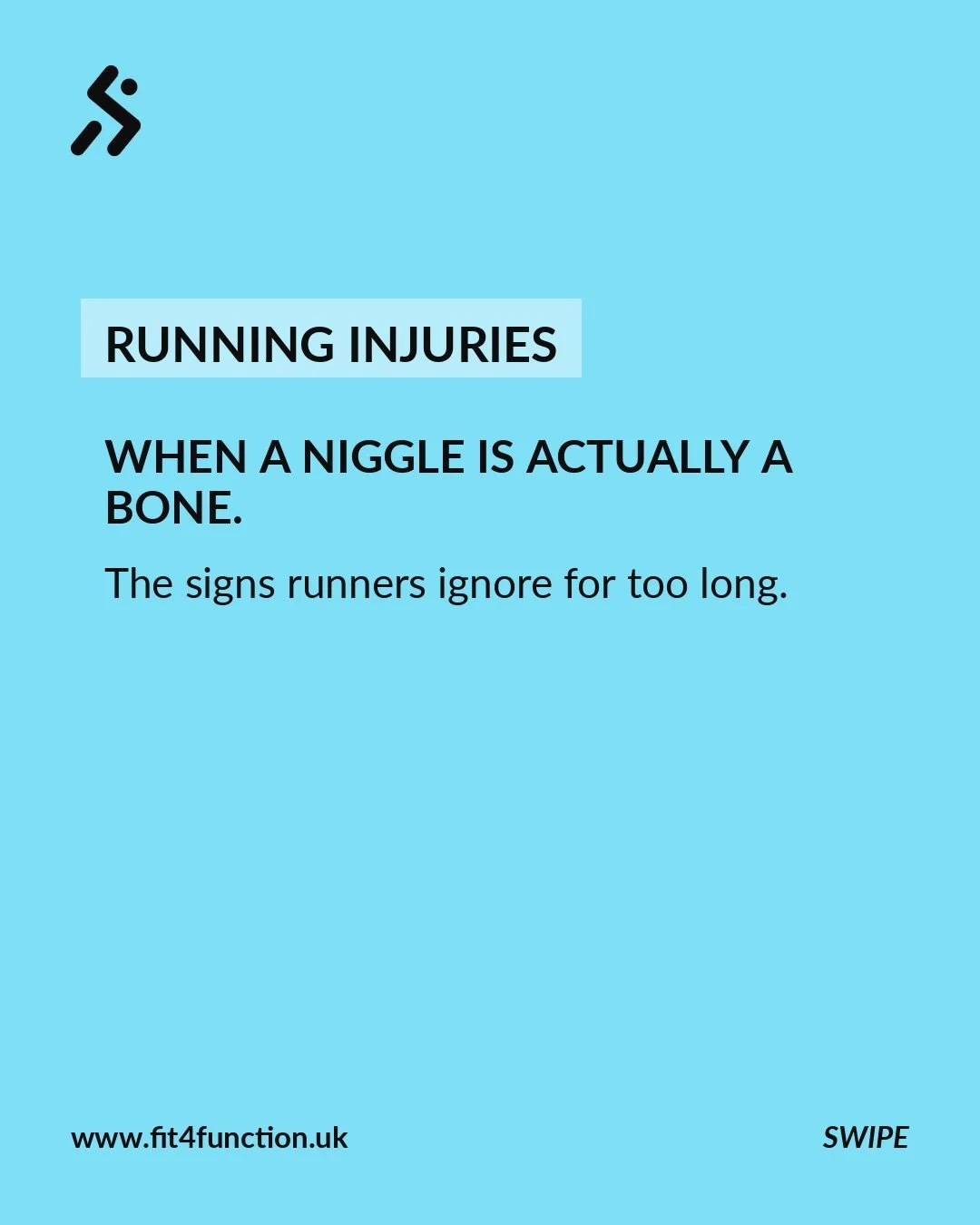 When is a niggle actually a bone? These are the signs runners ignore for too long.

Bone is living tissue. It adapts to running by remodelling, but that process takes time. When training load rises faster than bone can rebuild, micro-damage outpaces 