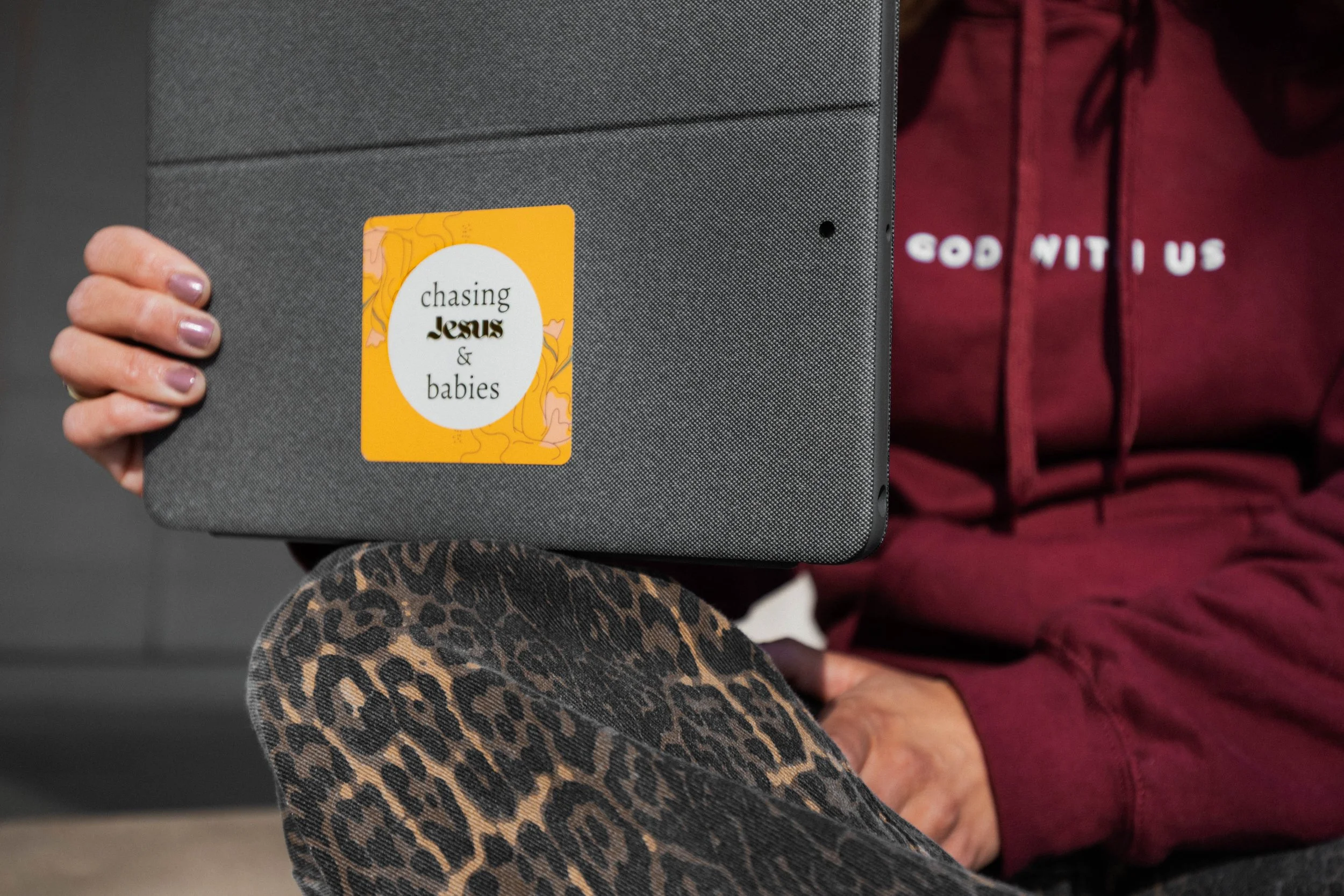 Vinyl Sticker: Chasing Jesus and Babies