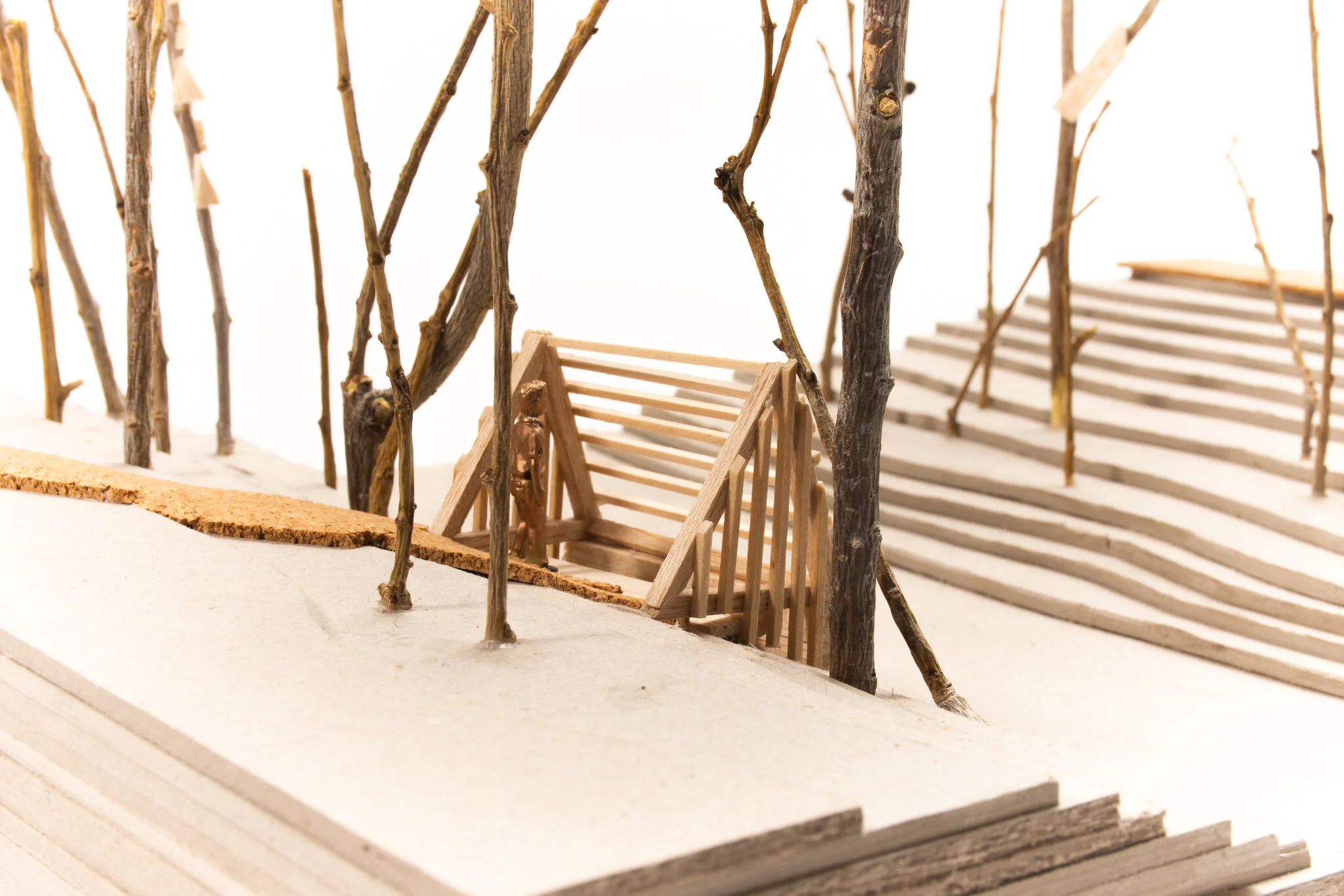 Handcut wood and chipboard