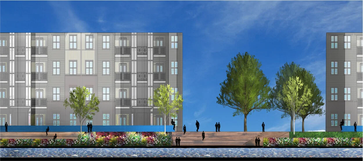 Section AThe Blue Stripe of seating also acts as a buffer between people enjoying the creek and the commuter path. Wildflowers will sporadically bloom almost year-round, providing a colorful cruise through north Boulder.