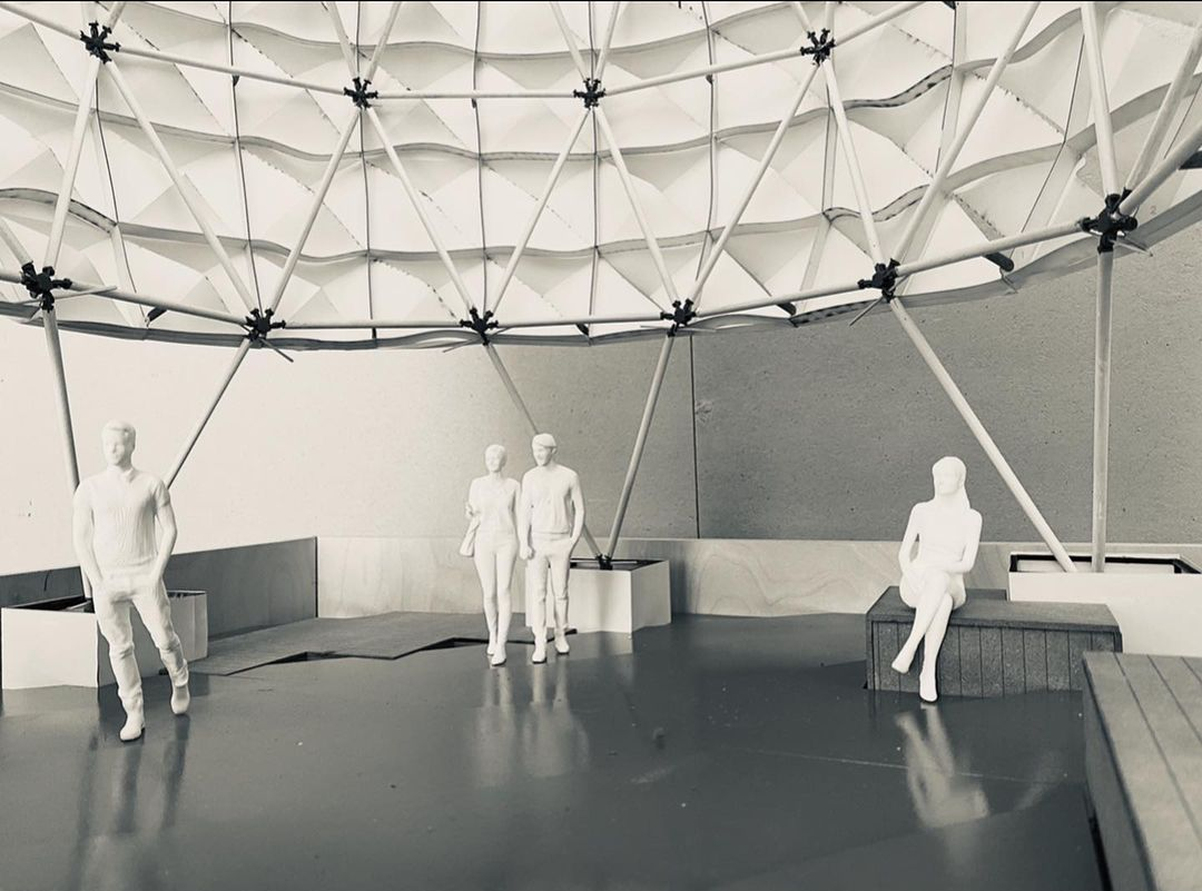 Lasercut mdf/paper, 3D printed resin nodes and people, handcut wood